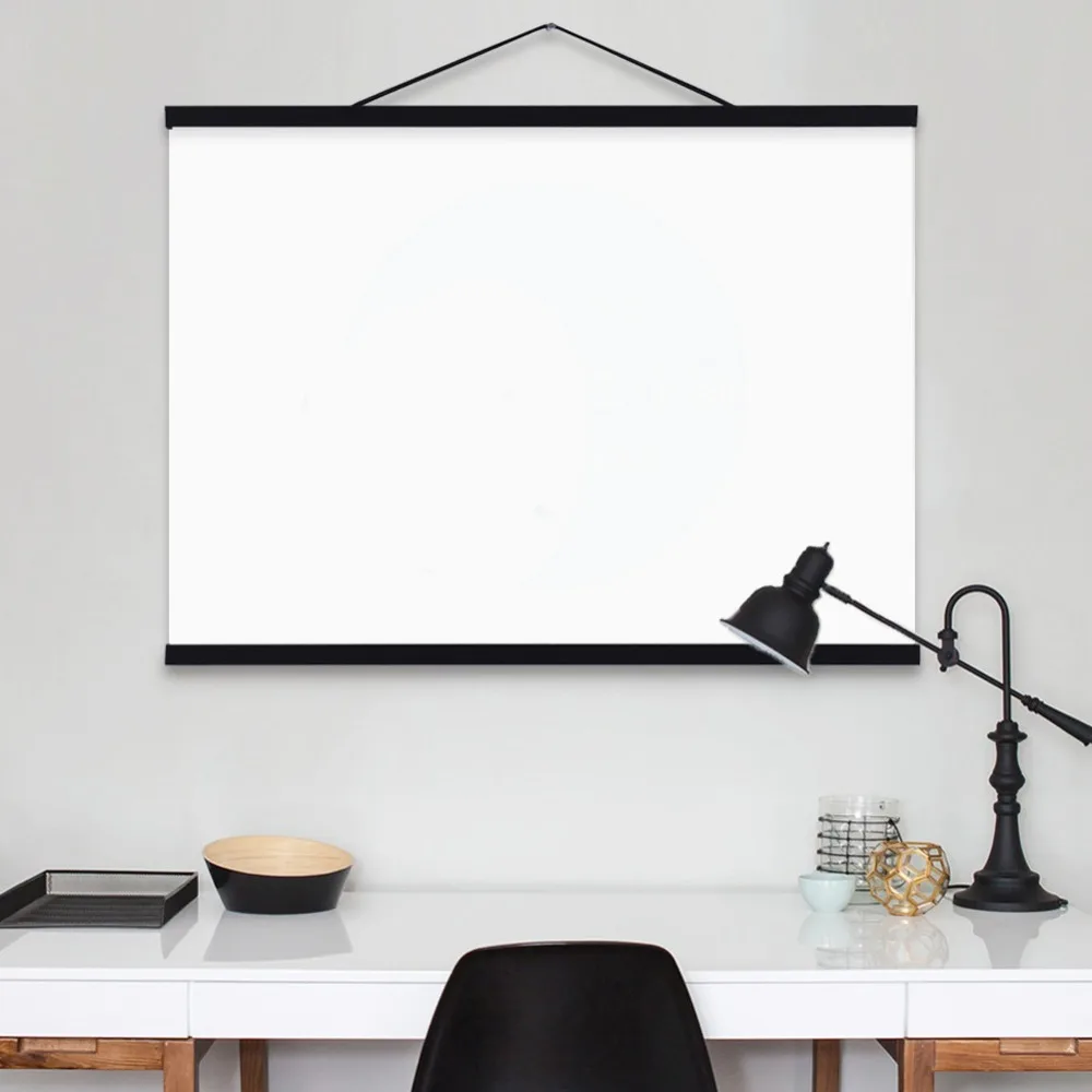 Деревянный плакат вешалка фоторамка белый черный DIY картина холст печать Висячие Стены Искусство домашний декор 21-80 см