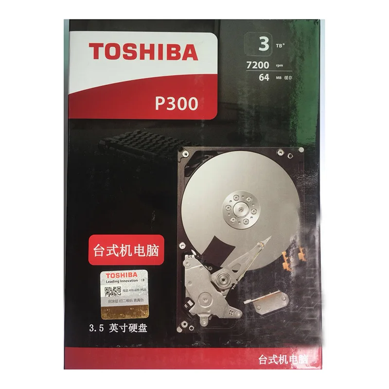 Внутренний жесткий диск Toshiba HDD 3 ТБ Sata3 настольный 7200 об/мин Drevo для ПК Бесплатная