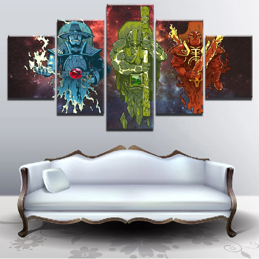 DOTA 2 Game 5 Piece Painting Canvas Wall Art Modern HD Print Decorative Picture Home Living Room Artwork | Дом и сад