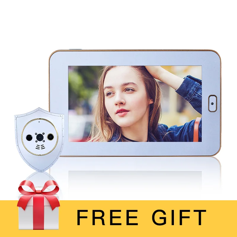 Pluggabel Дизайн 4.3 дюймов ПИР обнаружения движения Беспроводной дверной глазок