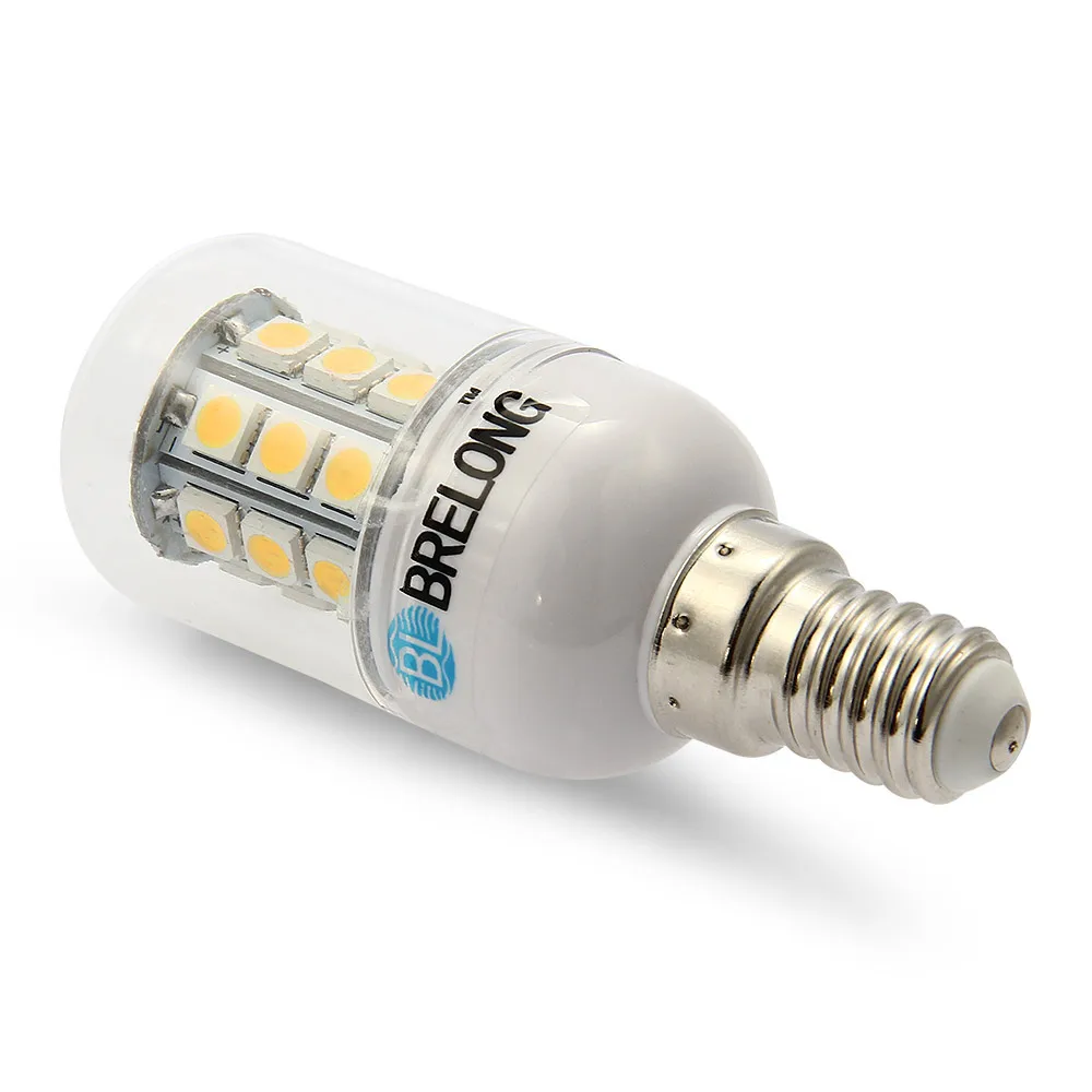 BRELONG E14 Светодиодный светильник кукуруза 3 Вт 5050SMD теплый белый 27 s кукурузная