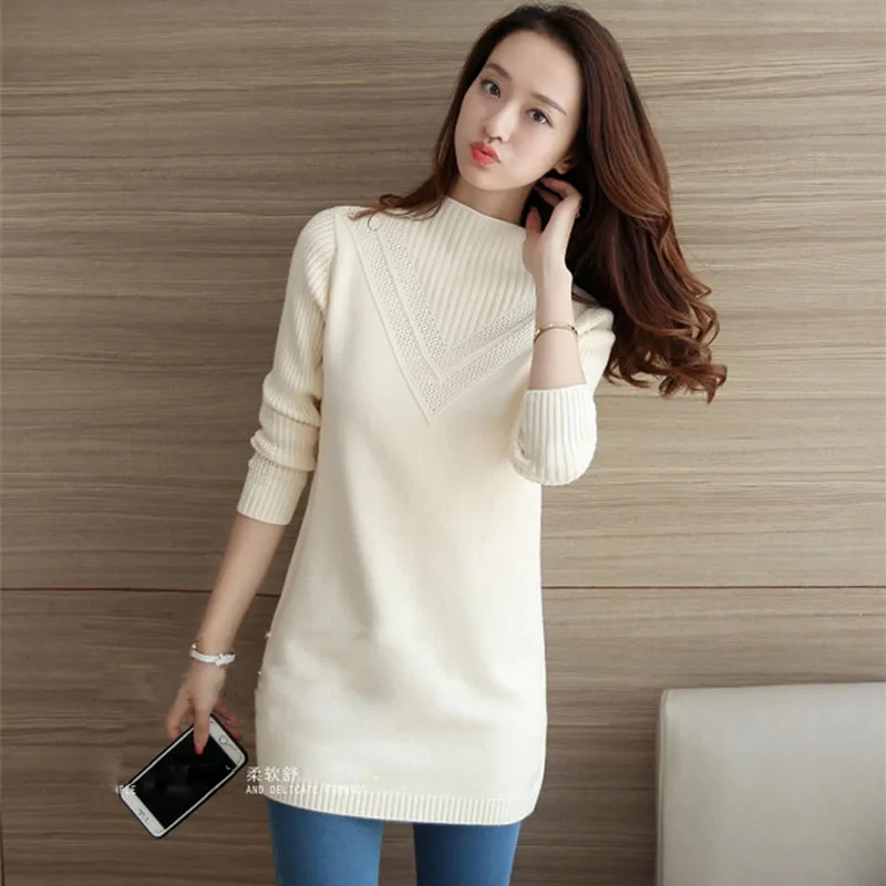 Loose Pullover Sweater For 2018 Spring and Autumn Ladies Long Sleeve New Arrival Pull Femme Hiver Fashion Black Tops | Женская одежда