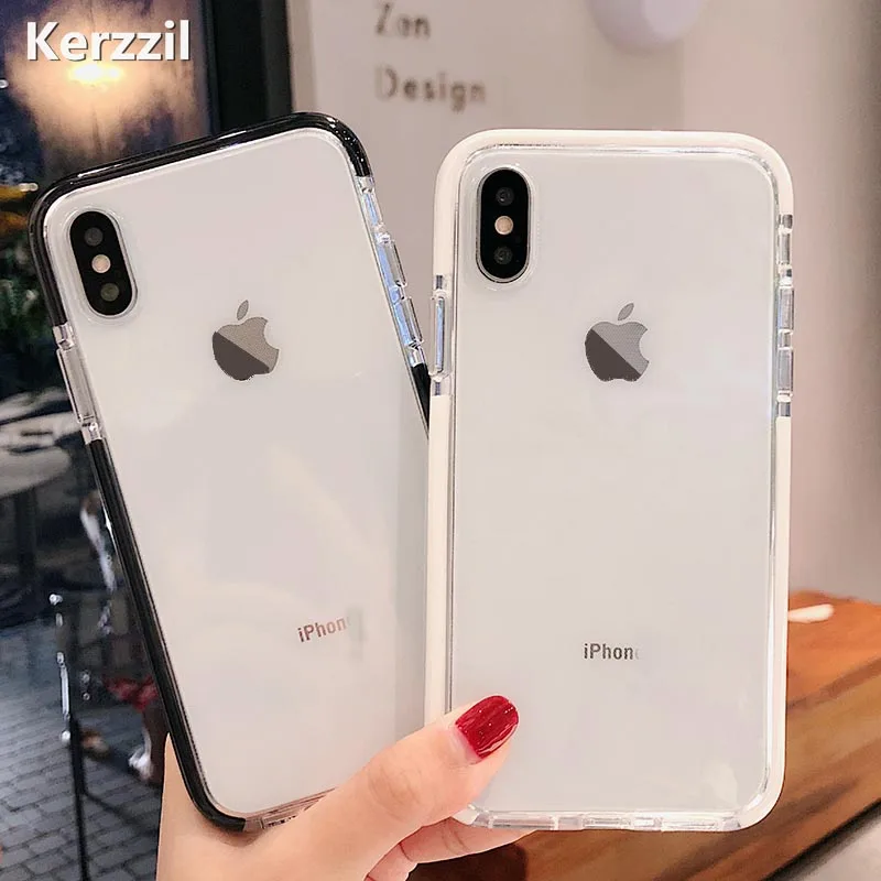Прозрачный мягкий чехол из ТПУ для iPhone XS Max XR X противоударный карамельных цветов