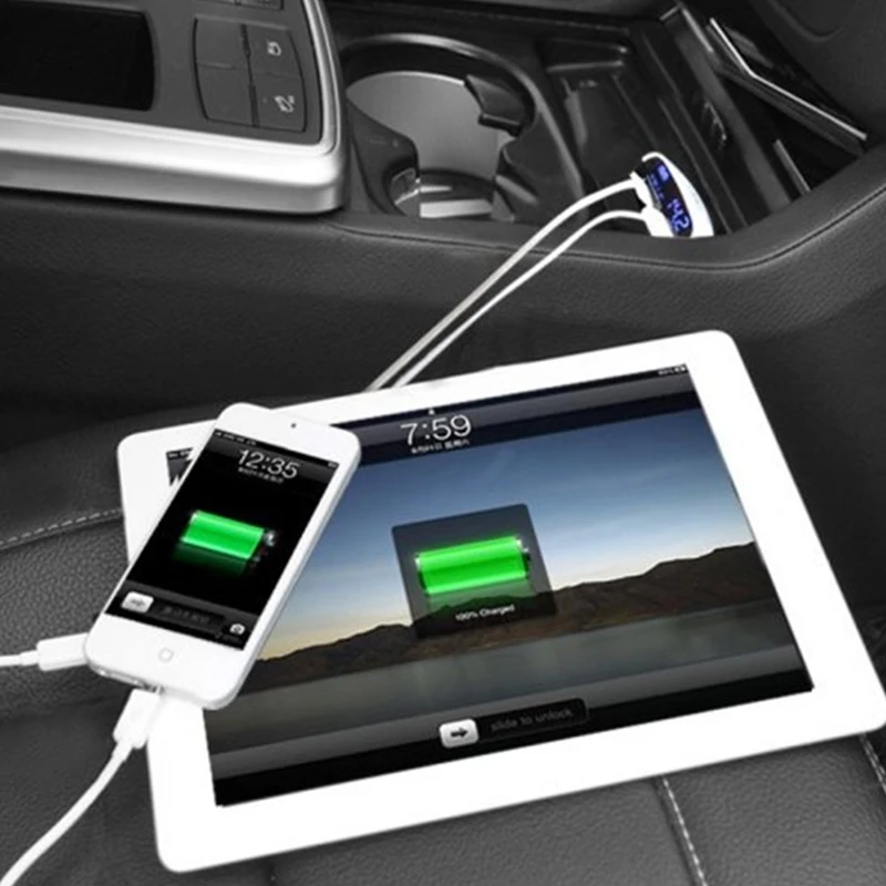 NEW Dual USB Car Charger 3.4A 2-port usb Phone charger Power Adapter for Smart Led display voltage accessory | Электроника