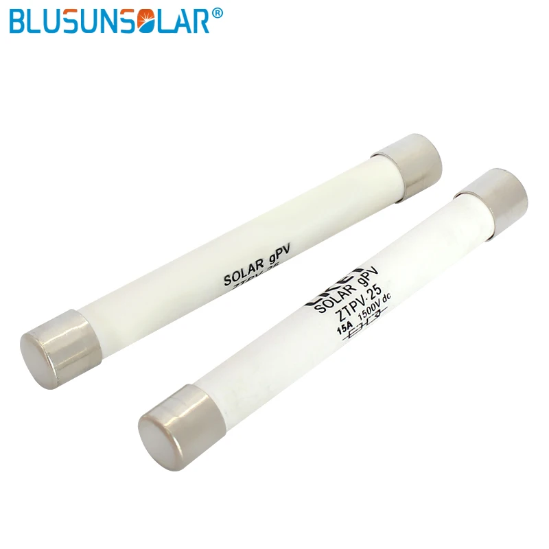

5 pcs/lot DC high quality Solar Fuse 15A 1500VDC PV Fuse for solar pv system Link Wire Fusible 10x85mm Safety Protection