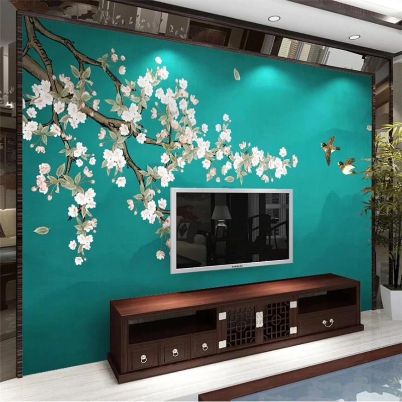 3d обои на заказ с рисунком морской выдры цветами и ручной росписью | Обустройство