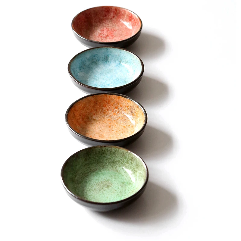 Керамическая винтажная мини-посуда Weidie под глазурь в японском стиле для приправ