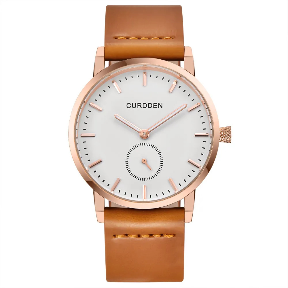 2018 мужские модные спортивные часы из нержавеющей стали кожаный ремешок