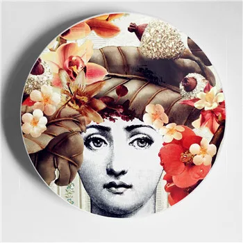 26 Rosenthal Piero fornasetti тарелки Стиль 8 дюймов дома Настенная Декорация плиты бар отеля справочная информация иллюстрации посуды оптом - Цвет: 26