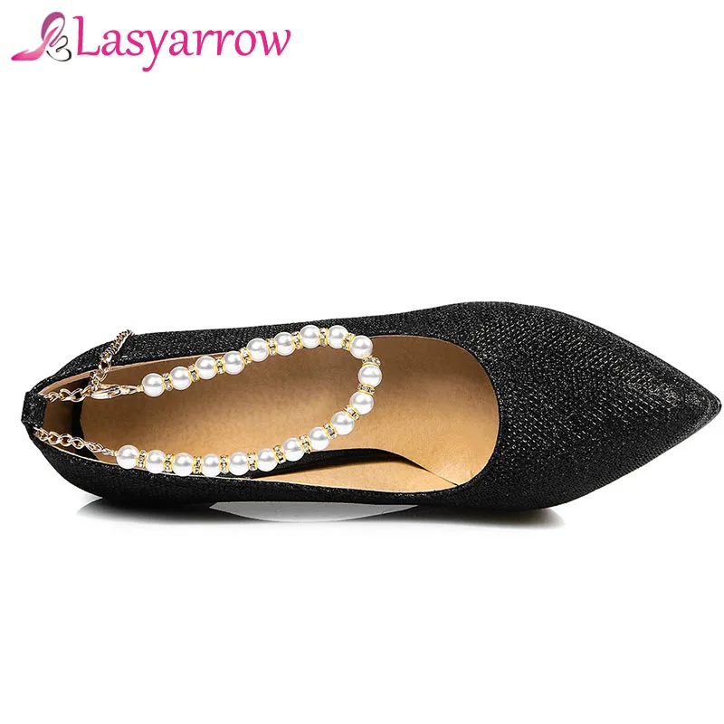 

Lasyarrow Brand Shoes Woman String Beading Zapatos Mujer High Heels Platform Sapato Feminino Women Shoes Sexy Ladies Pumps RM624