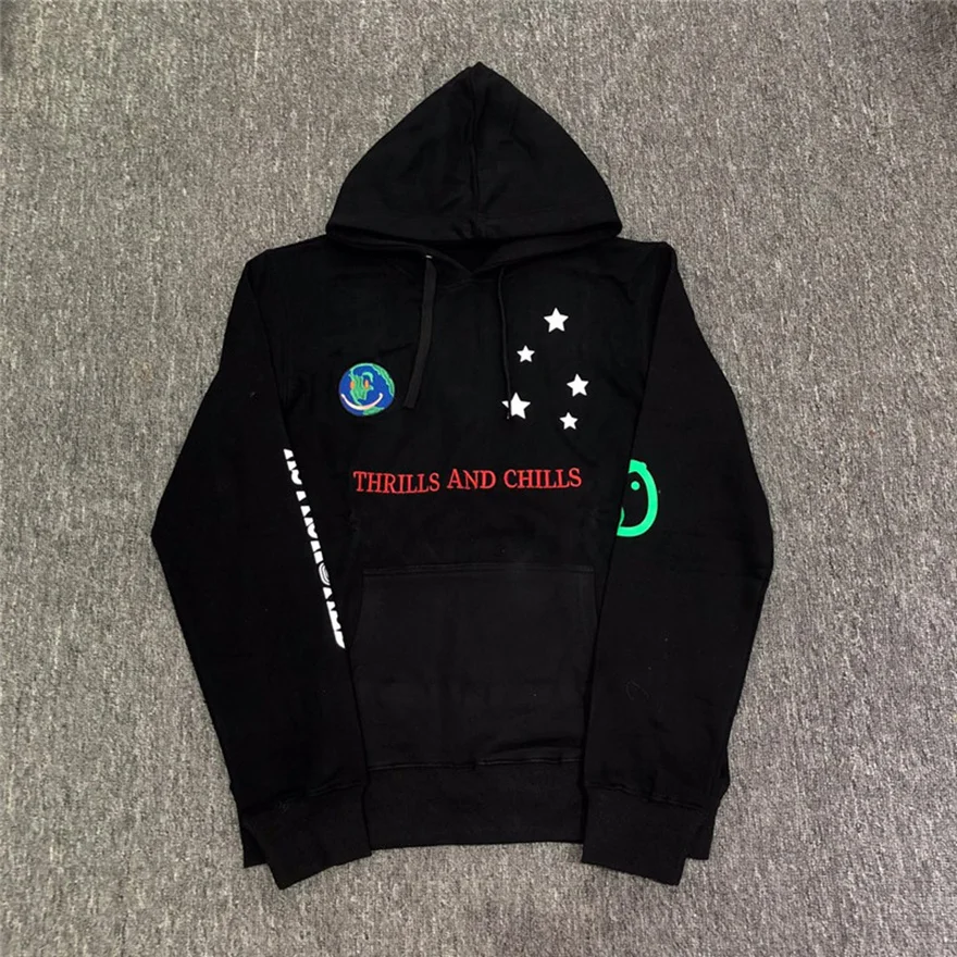 Мужская толстовка с вышивкой SCOTT ASTROWORLD хлопковая уличная одежда 19SS пуловер