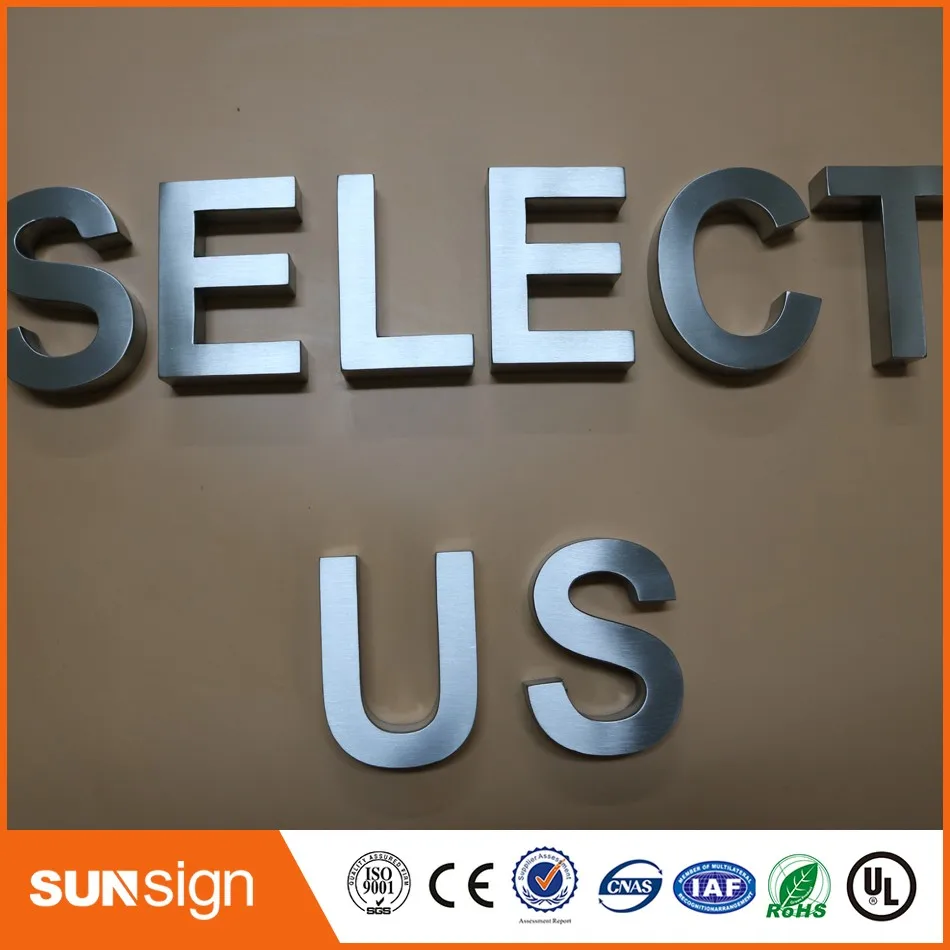 Super quality outdoor wall decor 3D metal letters sign