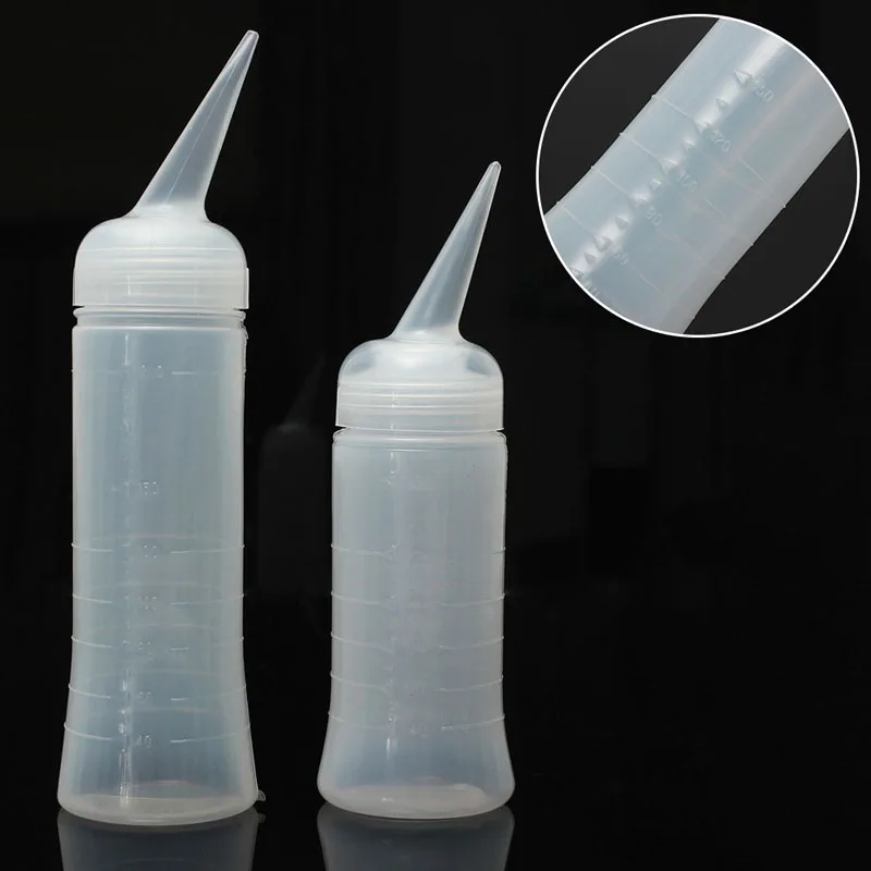 120/260 мл салонный аппликатор для измерения цвета волос в бутылке весы