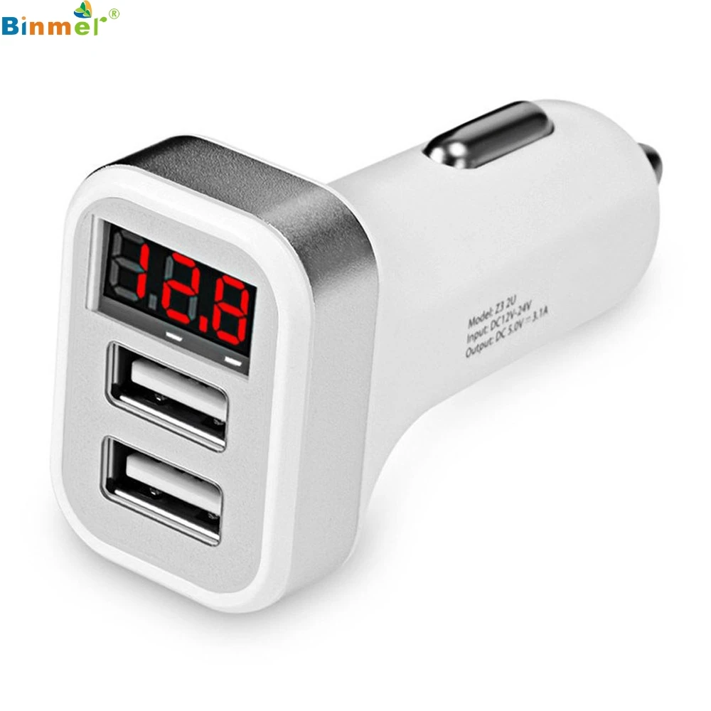 Binmer Портативный модный тренд новый индивидуальный двойной USB 4.8A автомобильное