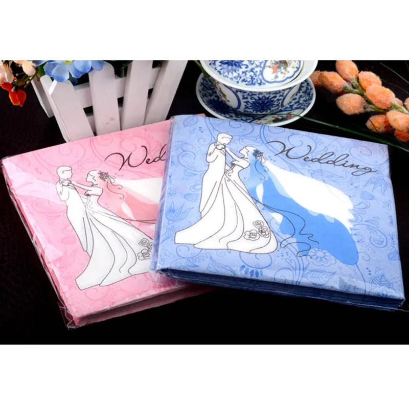 20 винтажных салфеток для стола бумажные салфетки розовый синий носовой платок