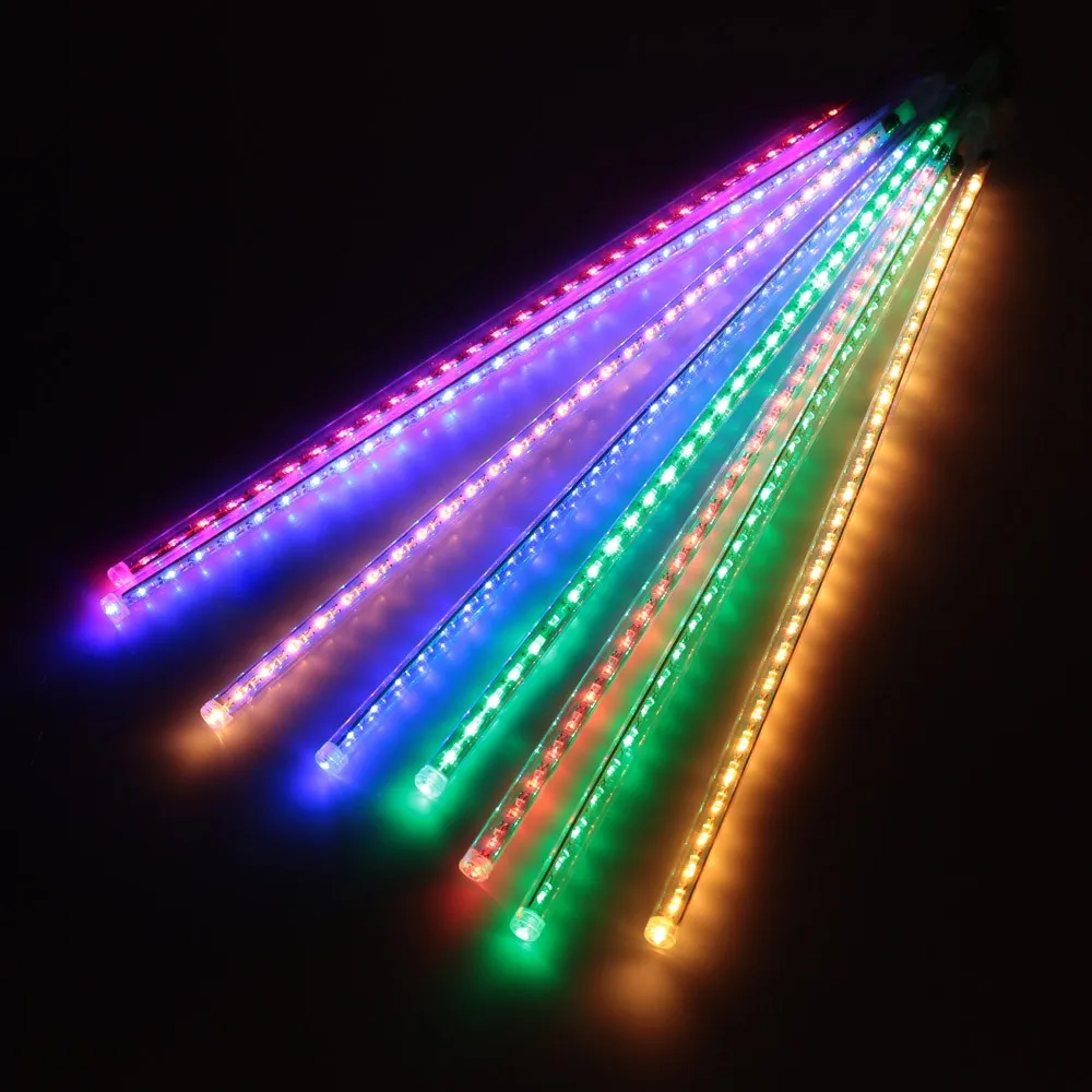 50 см RGB метеоритный дождь трубки Рождественская гирлянда светильник украшение