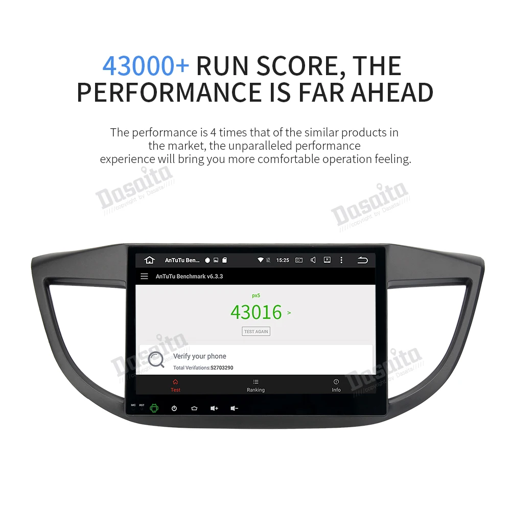 Dasaita 10," 2 Din Android 9,0 Автомагнитола gps для Honda CRV мультимедиа 2012 2013 авто стерео MP3 1024*600 встроенный Micropho
