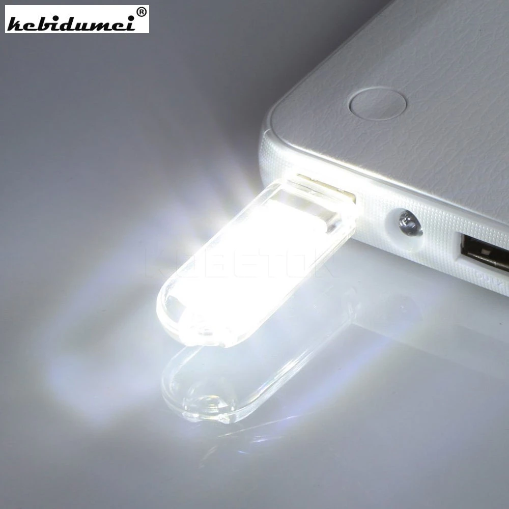 Мини USB Светодиодная настольная лампа для ноутбука 1 шт. белая чтения книг