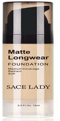 03 Light Natural SACE LADY крем для лица основа для макияжа Профессиональный матовый макияж Жидкий консилер водонепроницаемый бренд натуральный косметический - Цвет: 03 Light Natural