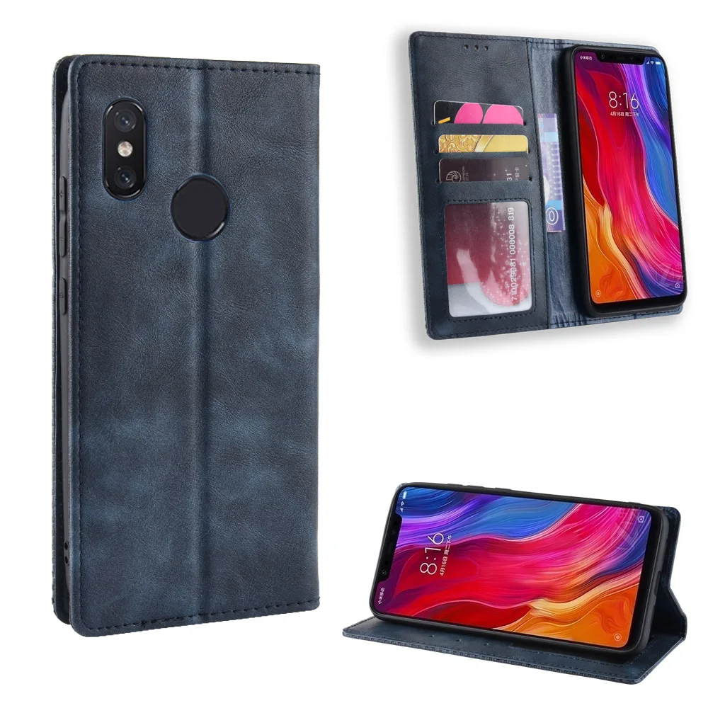 Новый чехол для Xiaomi Mi 8 SE Mi8 винтажный кожаный чехол-Бумажник телефона Mi8SE с