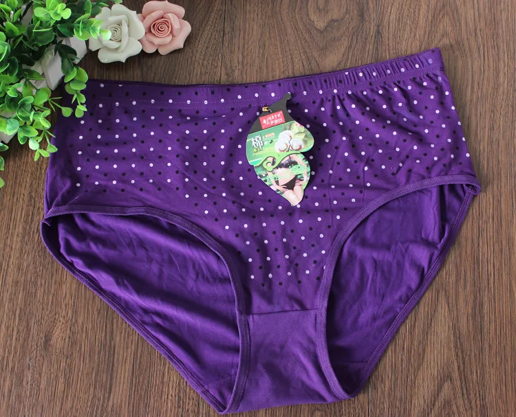 Дешевая ropa interior femenina 10 шт./лот хлопковое нижнее белье в горошек женские трусики размера плюс 6XL Нижнее белье женские трусы