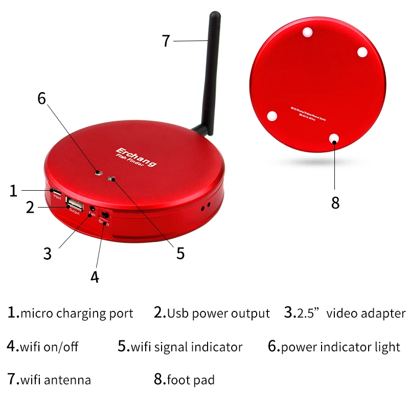 Erchang подводная камера для рыбалки Android wifi искатель рыбы для телефона HD 1000TVL 15m Инфракрасная подводная камера для рыбалки