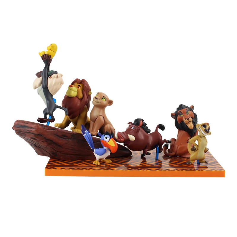 7 шт./компл. фигурки героев мультфильма Король Лев игрушки Simba Nala Mufasa Sarabi Pumbaa Timon Zazu