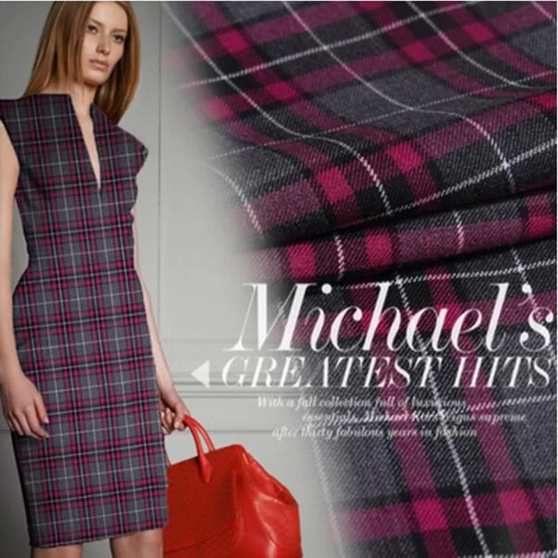 Элегантный стиль Классический Клетчатый эластичный шерстяной клетчатый костюм