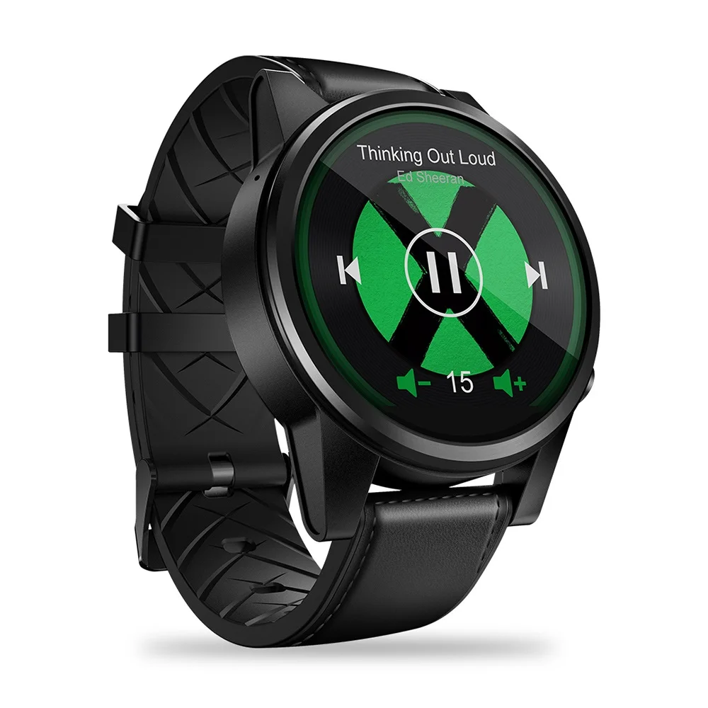 Черный Gps Wi-Fi мужские Смарт-часы Zeblaze Top 4 PRO 4G SmartWatch SIM Bluetooth 4,0 5 мегапикселей 1,6 дюймовый Кристальный Дисплей 600 мАч - Цвет: Черный