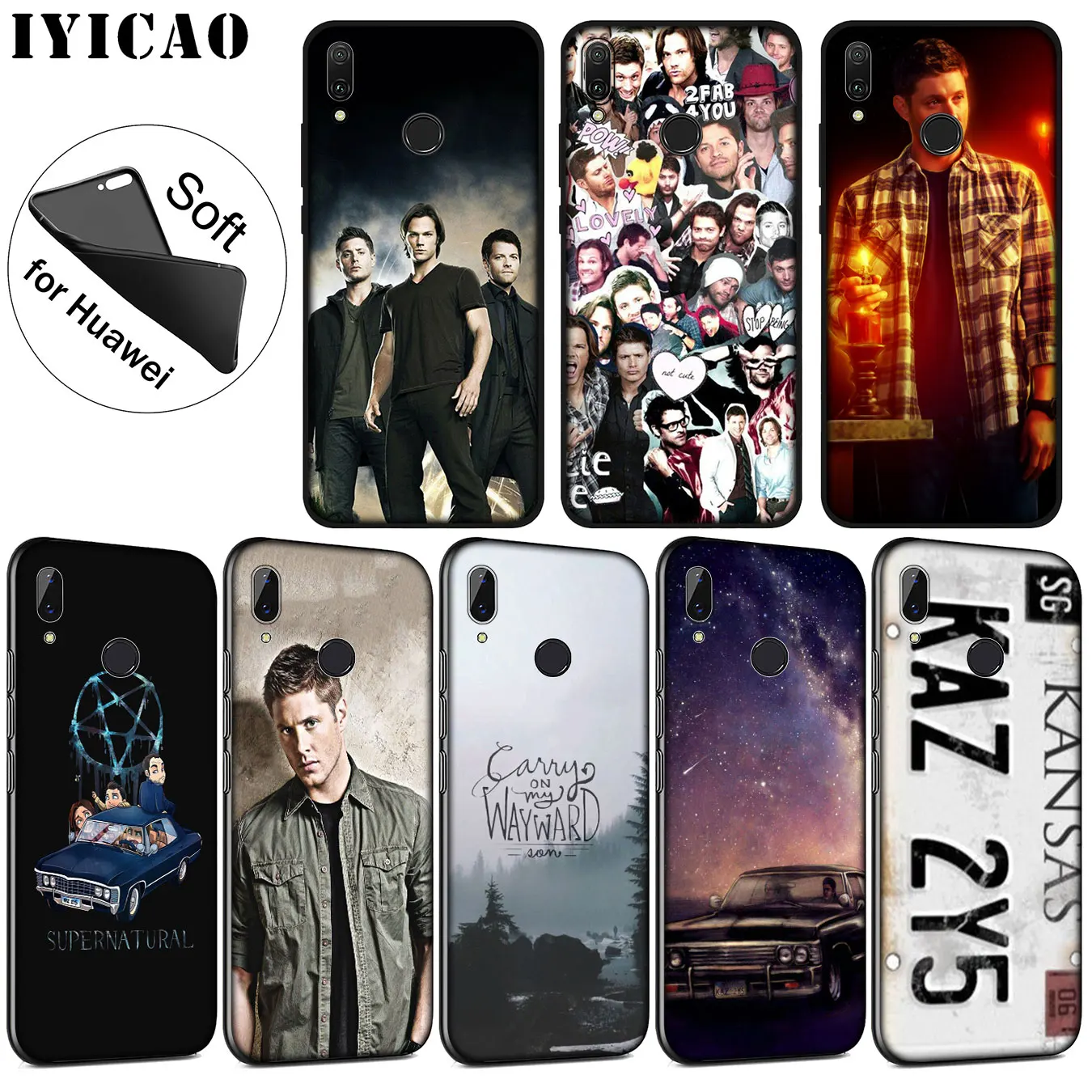 IYICAO Supernatural Jared Padalecki Soft Silicone Case for Huawei P30 P20 Pro P10 P9 P8 Lite Mini 2017 2016 2015 P smart Z 2019 |