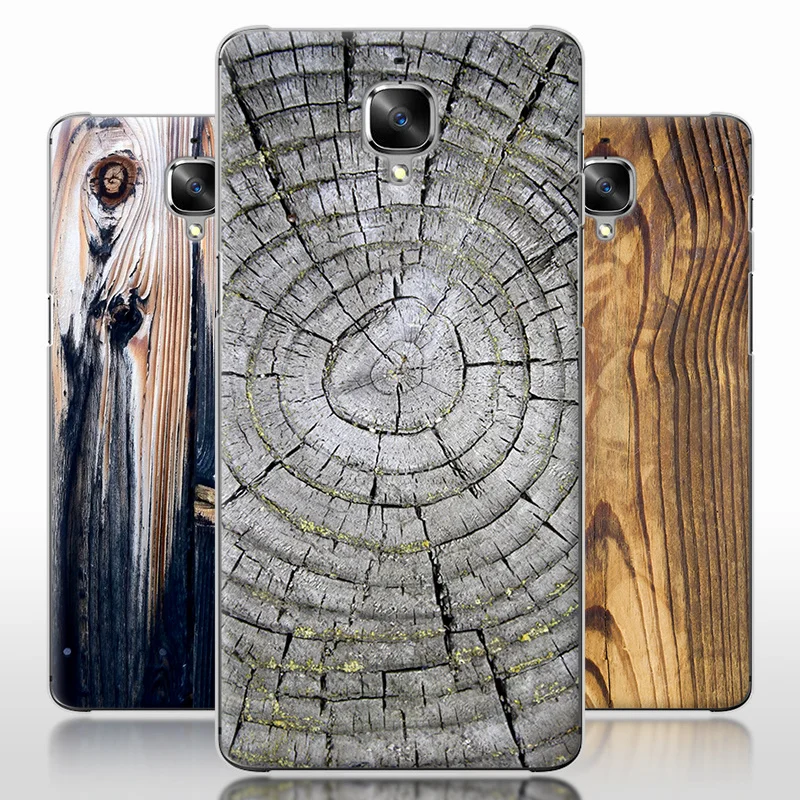 Для oneplus 3 Т purecolor камня и дерева зерна окрашены жесткий PC Shell задняя крышка для т