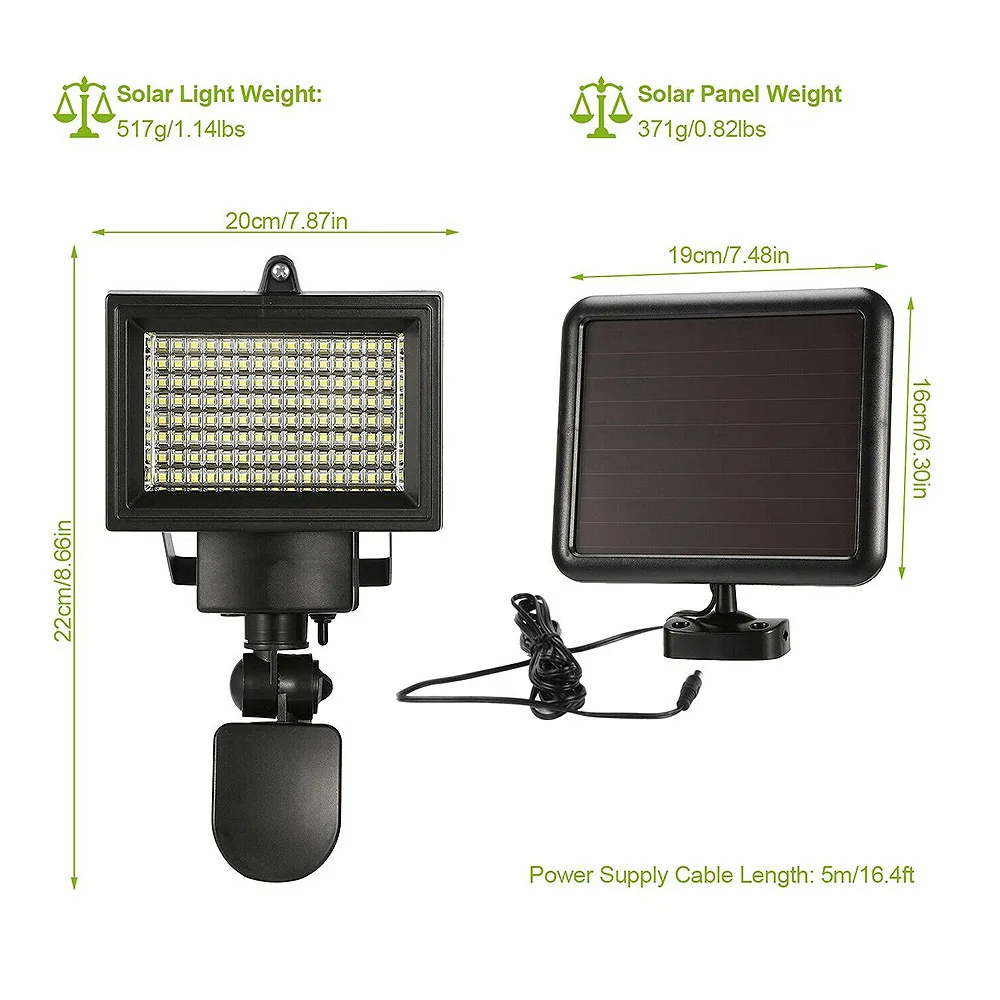 100 светодиодный датчик движения на солнечной батарее b светильник s настенный