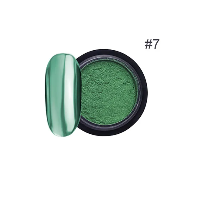 Mirror Powder 7 Зеркальный блеск для ногтей, порошок, металлический цвет, дизайн ногтей, хромированный пигмент, пылезащитный декор, голографический порошок для ногтей, маникюр, УФ-гель, сделай сам - Цвет: Mirror Powder 7