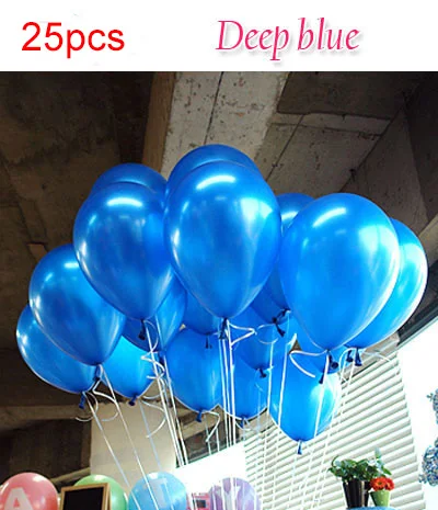 Deep Blue 25 шт./лот вечерние свадебные украшения многоцветный розовый белый шар утолщение груша шары с днем рождения принадлежности воздушные шары - Цвет: Deep Blue
