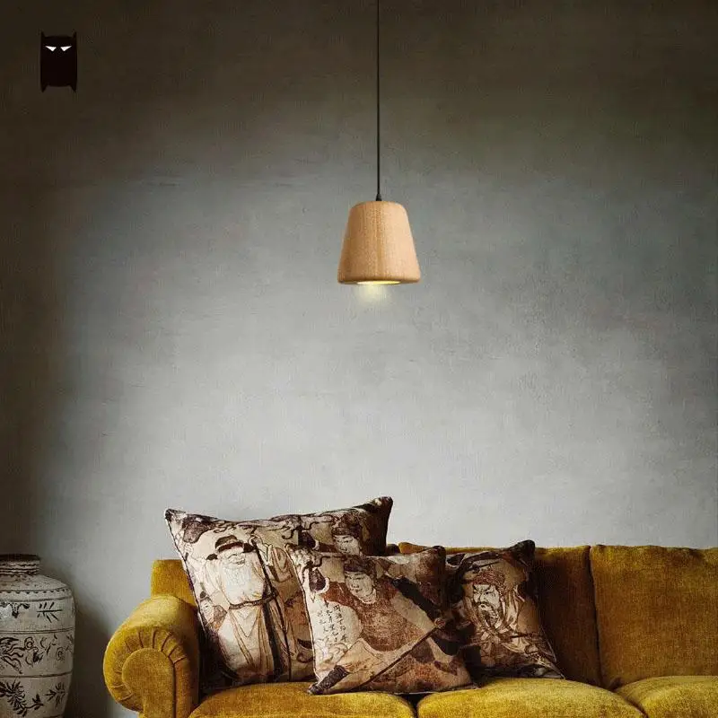 Подвесной светильник из дуба современный деревенский потолочный в японском и