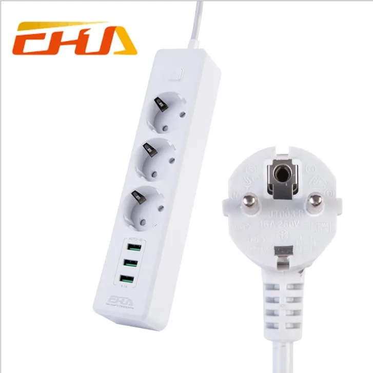 3 Европейская Сетевая розетка расширительные штепсельные розетки с портами