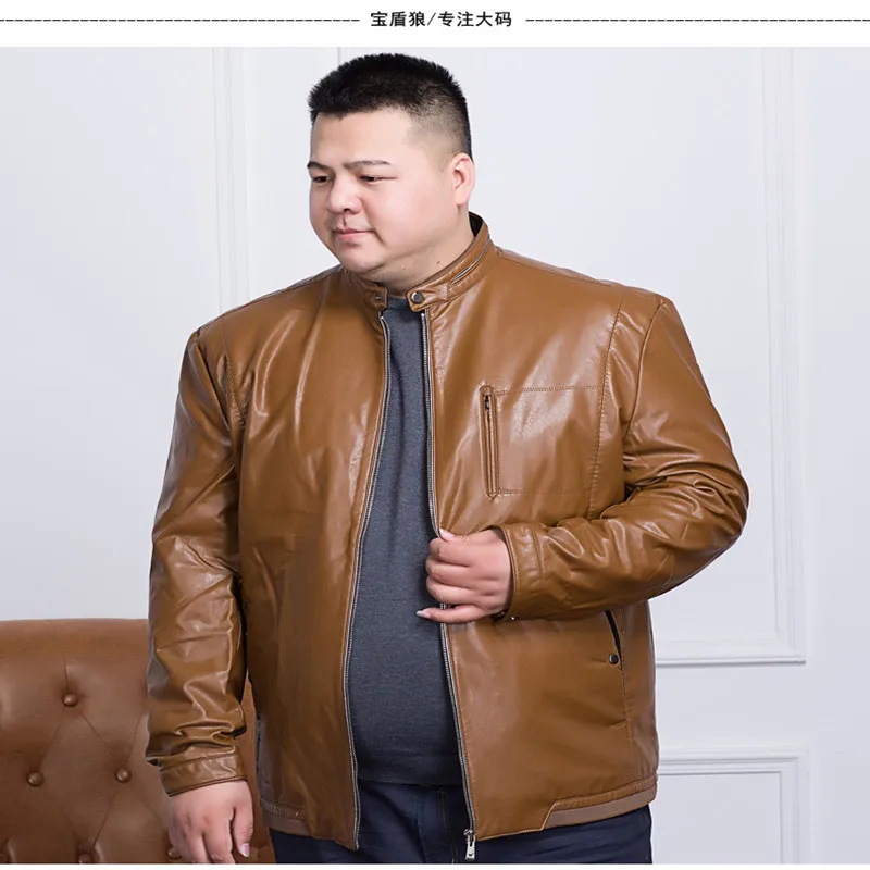 Мужские мотоциклетные кожаные куртки размера плюс 10XL 8XL 6XL 5XL 4XL осенне-зимняя