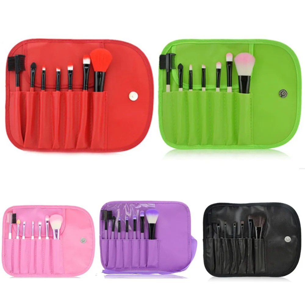 Профессиональные кисти для макияжа набор из 7 кистей пудры и основы тени век