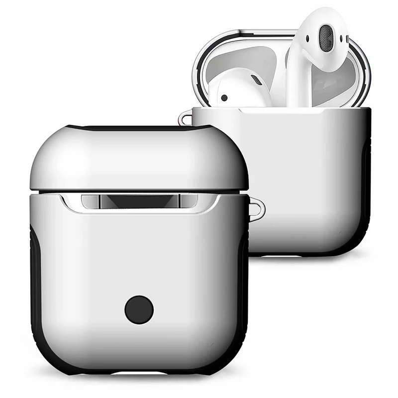Для Airpods Чехол Мягкий ТПУ + ПК армированный чехол s противоударный силиконовый для