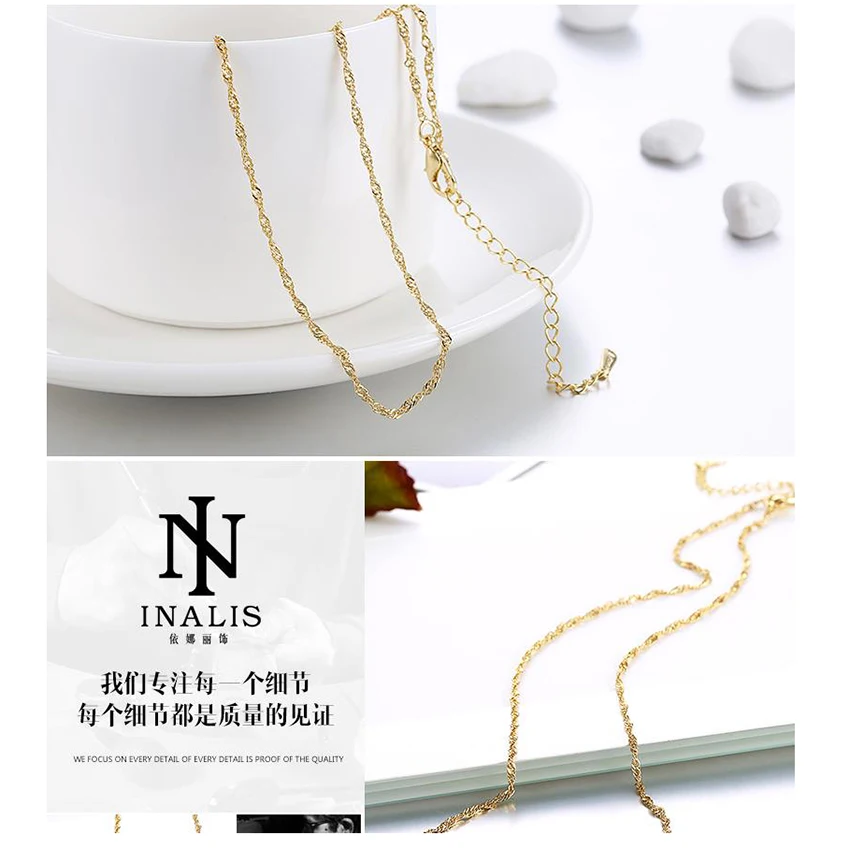 Ожерелье Meetcute для женщин и мужчин плетеная цепочка под золото или розовое