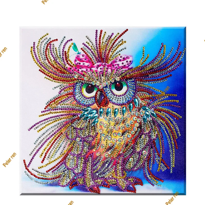 

Special Shaped Diamond Painting Owl Animal Point Tiled Stone Embroidery Cross Stitch Mosaic Embroidery Crafts Art Paintings