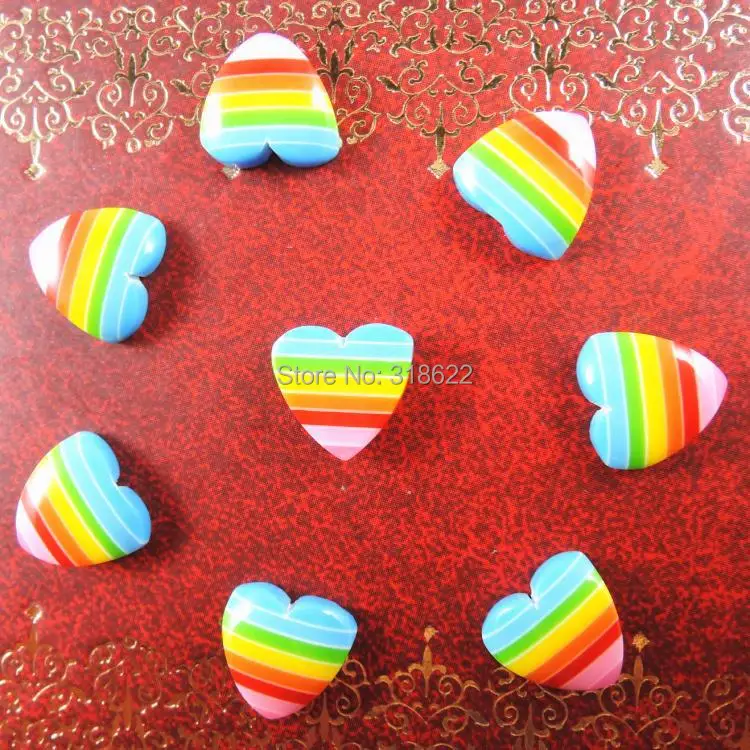 Оптовая продажа 6 цветов смешанные 10 мм акриловые полуплоские бусины с