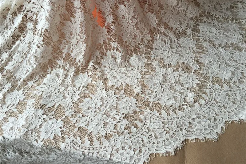 1 5 м/лот кружевная ткань из алловера с цветочным кружевом шантильи французская