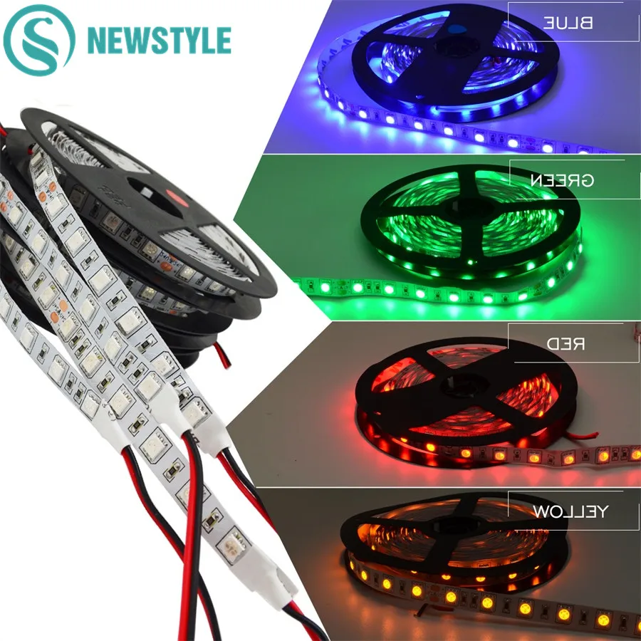 DC24V Светодиодная лента 5050 SMD 5 м 300 светодиодов 60 светодиодов/м белый/теплый