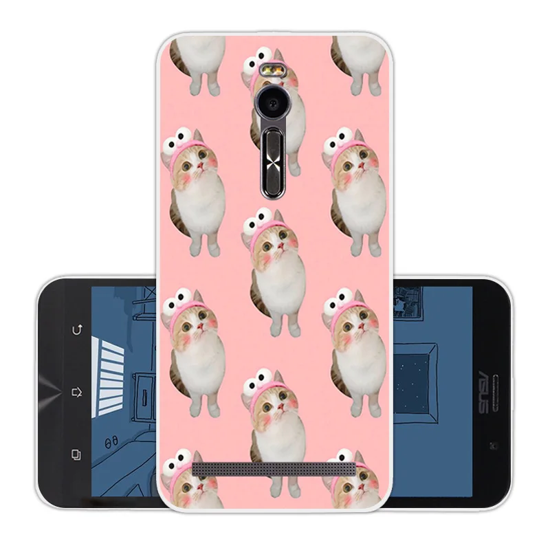 For Asus Zenfone 2 ZE551ML ZE550ML CuteCat Case Soft Silicon Phone Cover for / Deluxe |