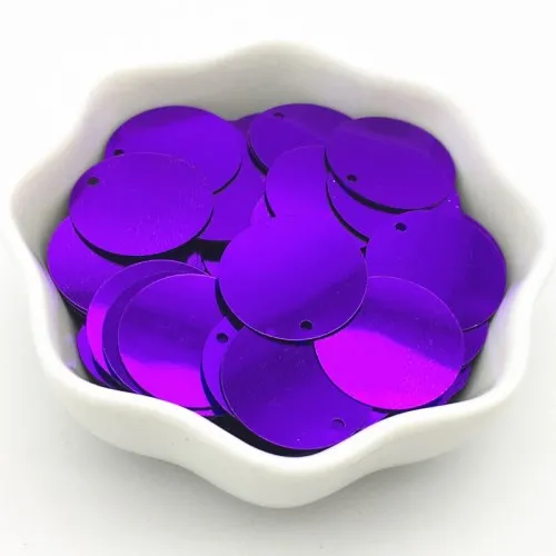 Purple Блестки 20 мм, плоские круглые свободные блестки для рукоделия шитье свадебная одежда ювелирные изделия для женщин Дети танец DIY украшения аксессуар - Цвет: Purple