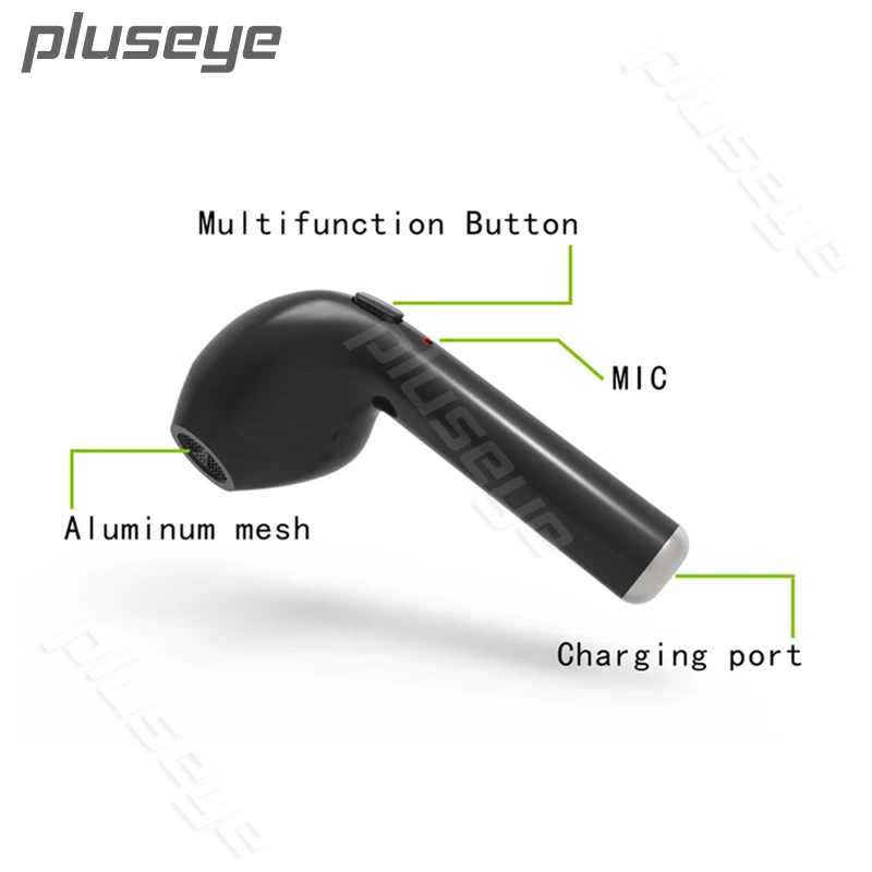 Pluseye гарнитура Bluetooth одного уха мини наушники V4.1 музыка Спорт стерео звук