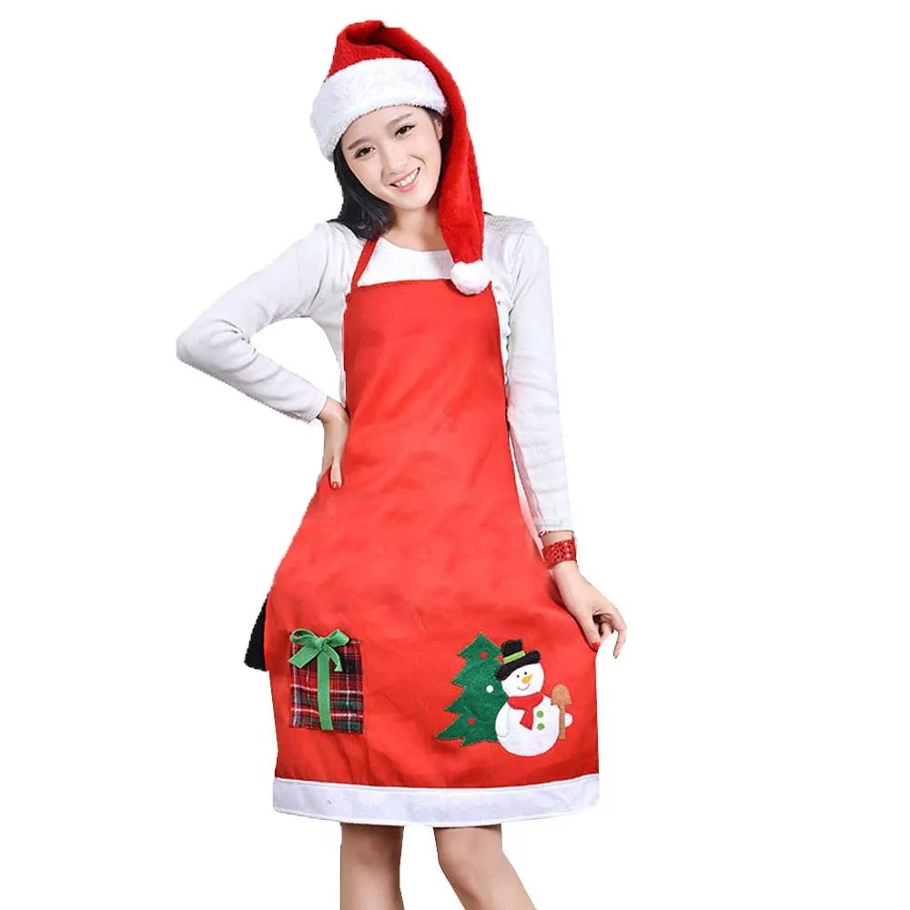 Творческий новогодний фартук шеф-повар Питание с низким вырезом на спине