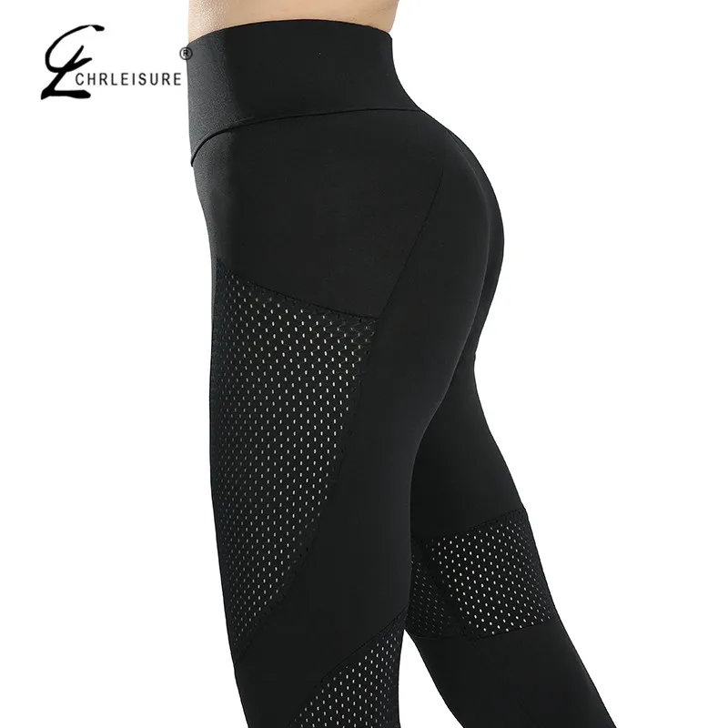 CHRLEISURE S XL 3 цвета сексуальные пуш ап сетчатые леггинсы модные полиэстер Mujer