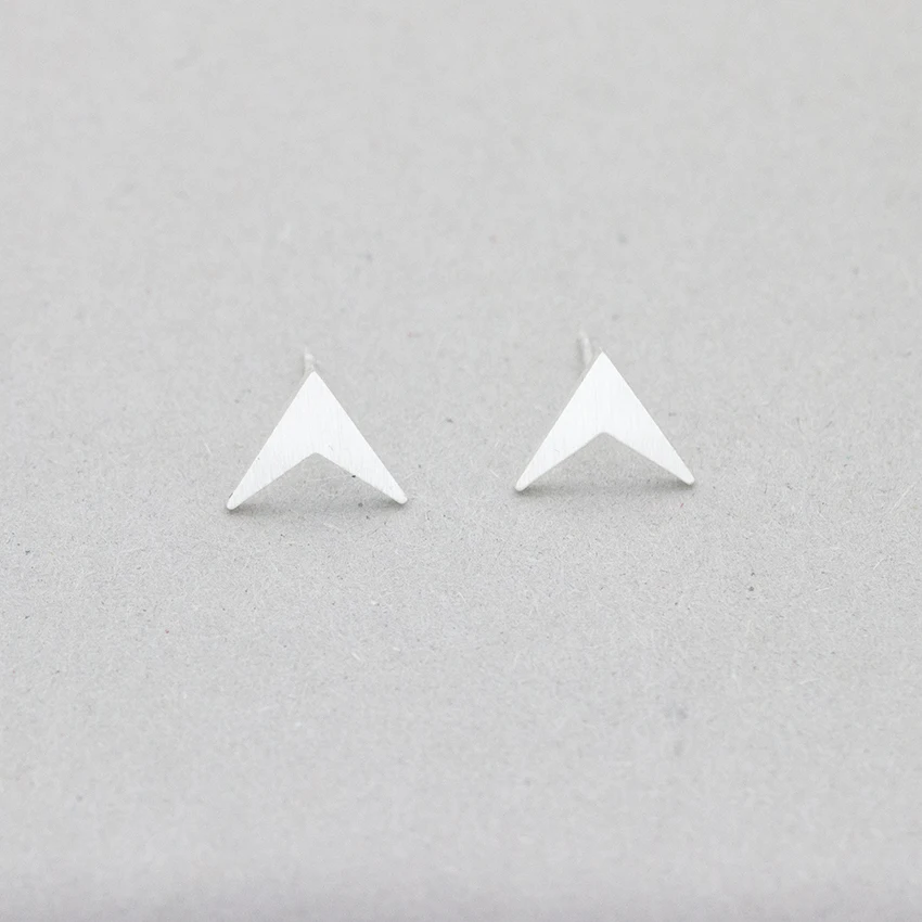 Нержавеющая Сталь Посеребренные геометрический push-обратно серьги для женщины